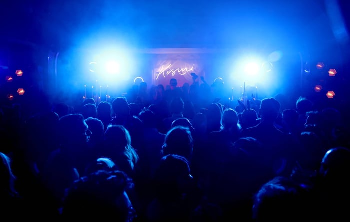 Crowd enjoying live music at a concert