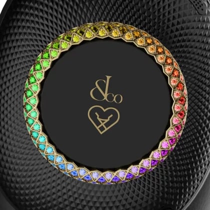 Noir Rainbow: A kaleidoscope of sapphires and sound.