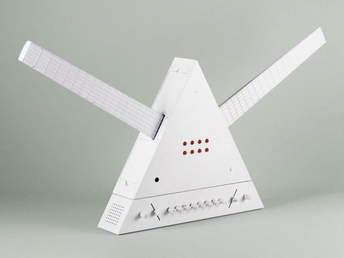 Side view of the Magicos-2 showing the detachable trapezoidal base