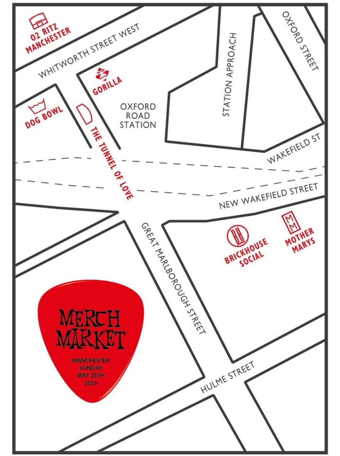Map for Manchester Merch Market