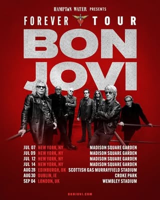 Bon Jovi announces tour on Instagram