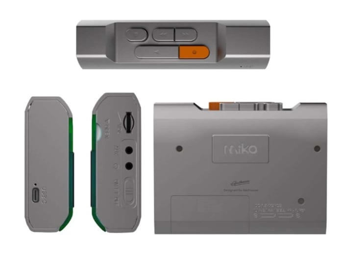 Miko cassette player with tape inserted