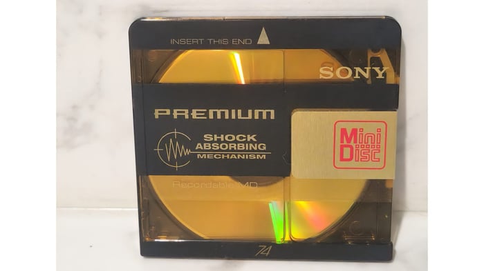 Mini-discs lined up