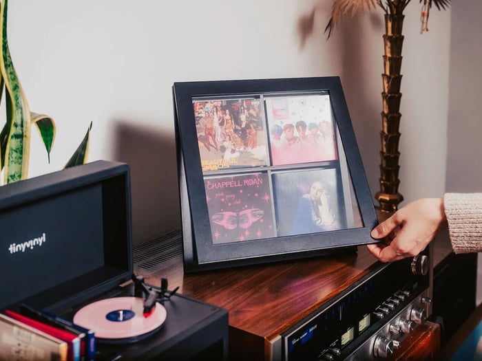 Small size, big heart: the Tiny Vinyl Player is portability personified.