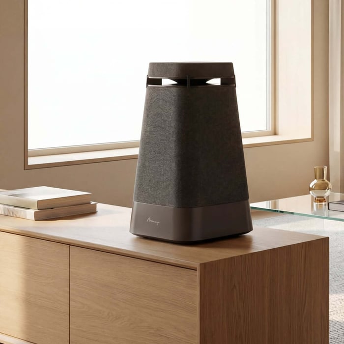Mirage Onda speaker with sculptural and minimalist design