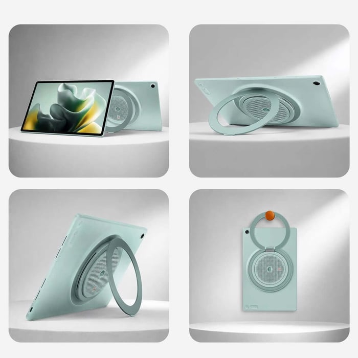 Tablet in Bluetooth speaker mode showcasing audio versatility