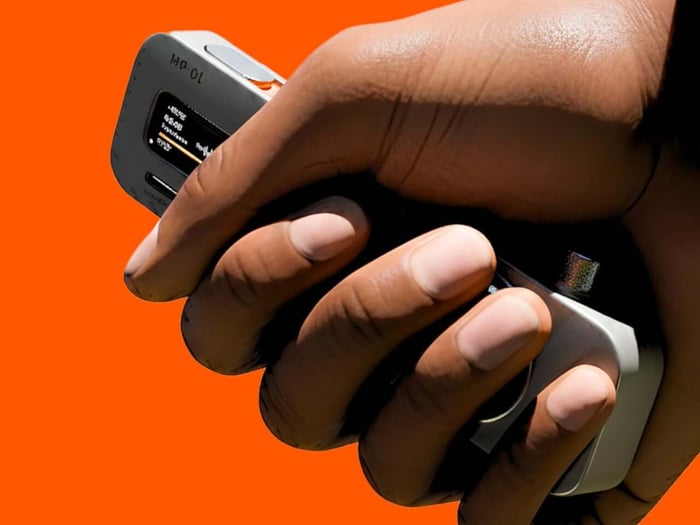 Close-up of MP-1 tactile dial and display