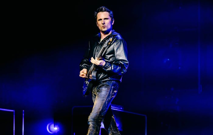 Matt Bellamy performing live with Muse