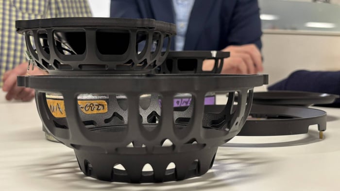 Arcam Radia R45 speakers delivering refined sound performance in a demo room