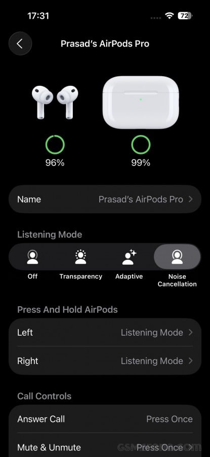 Detailed AirPods Pro 3 feature screenshot