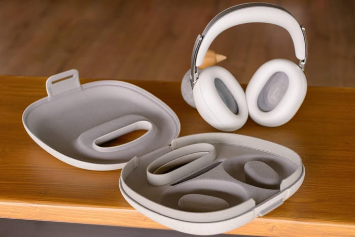 Close-up view of Sony 1000X The ColleXion ear cup detail