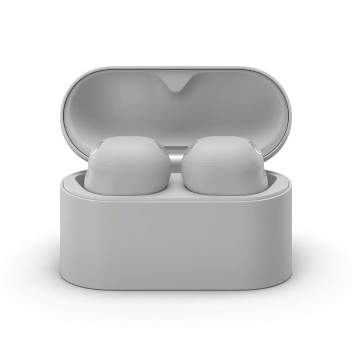 WF-1000XM6 earbuds in silver, showcasing their premium craftsmanship.
