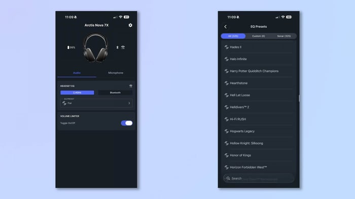 SteelSeries GG app EQ presets
