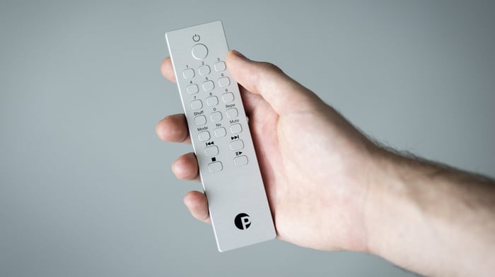 Minimalist front panel with LCD display and hand-crafted build quality