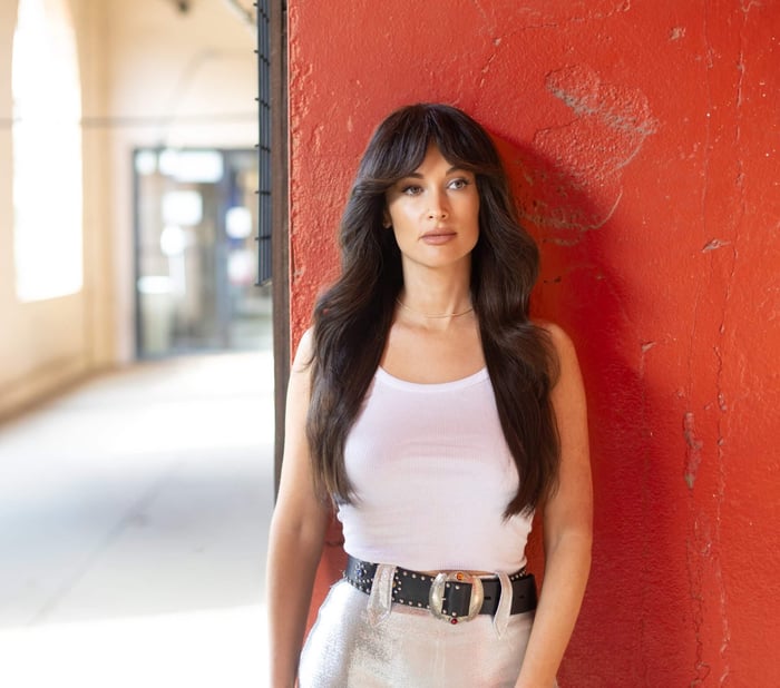 Kacey Musgraves in natural light, embodying serene confidence
