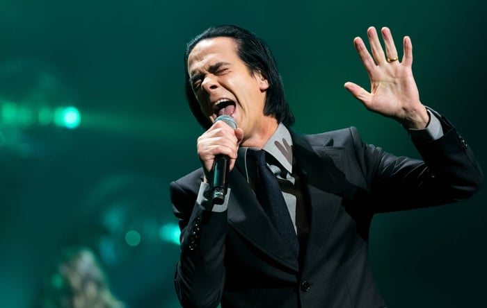 Nick Cave on stage – a compelling figure in music history