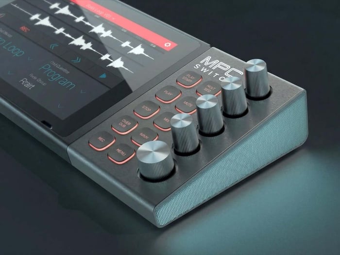 Concept image: AKAI MPC Switch controllers attach to the Nintendo Switch for music production