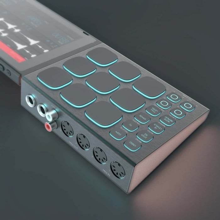 Sample pads and controls reminiscent of classic MPC hardware