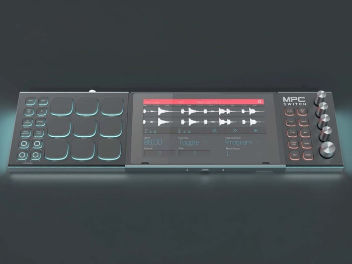 Concept diagram showing the Switch linked to external music gear