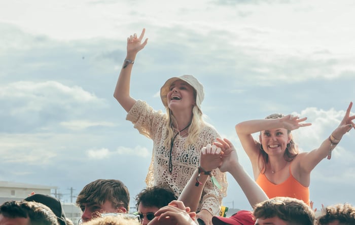 The crowd at Reading 2023