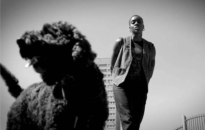 Still from THE NONE's video ‘At Hope’ showing the raw urban landscape