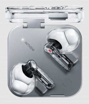 The compact and stylish charging case houses the advanced Super Mic and robust battery.