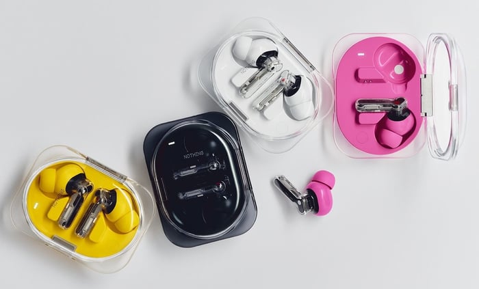 Nothing Ear (3a) earbuds in multiple colors