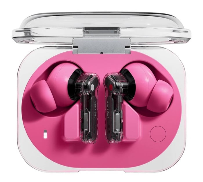 Another angle showcasing earbuds design