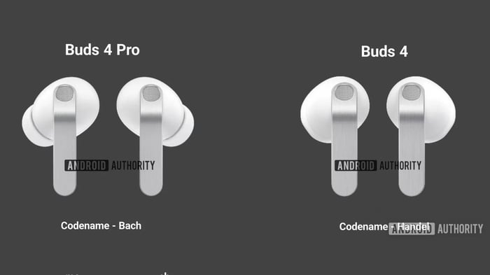 Design leak of Galaxy Buds 4 showcasing a flat stem and AirPods-like design