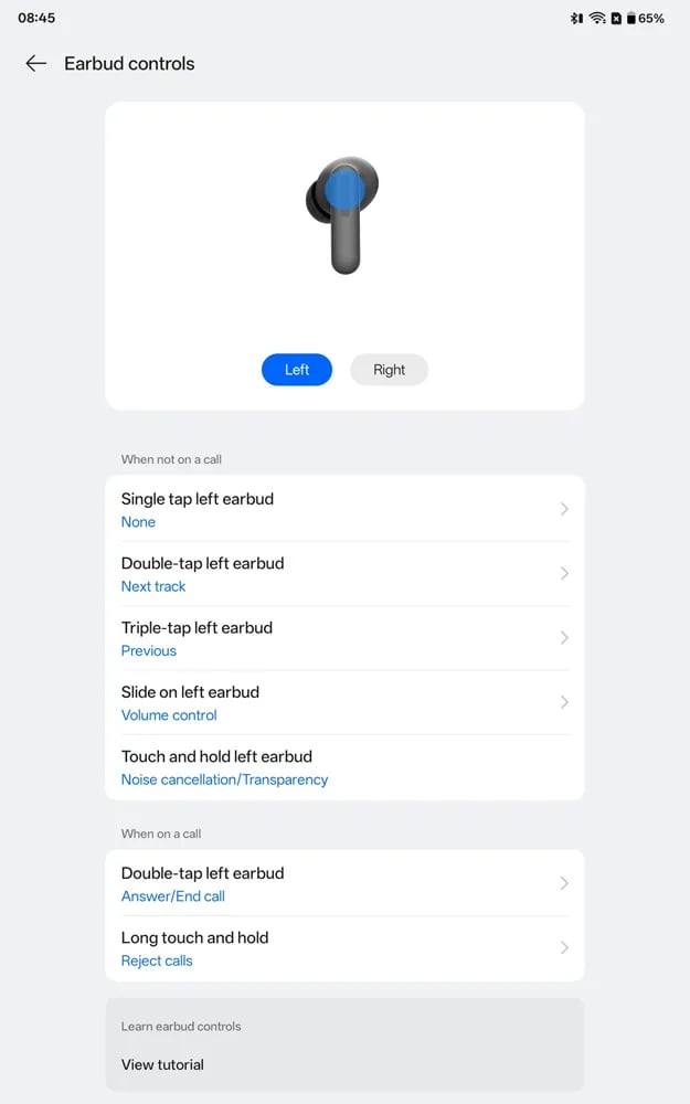 OnePlus Buds 4 app EQ settings