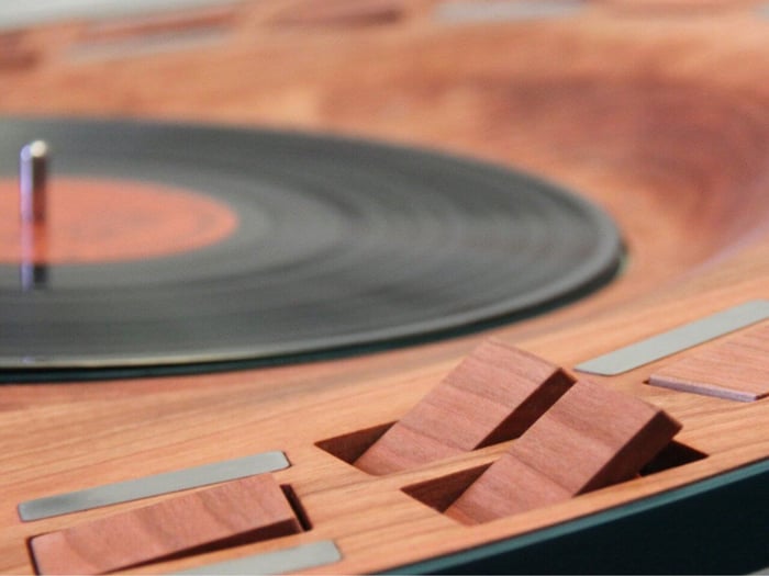 Orbit’s wooden tiles flip mechanically, creating light and shadow