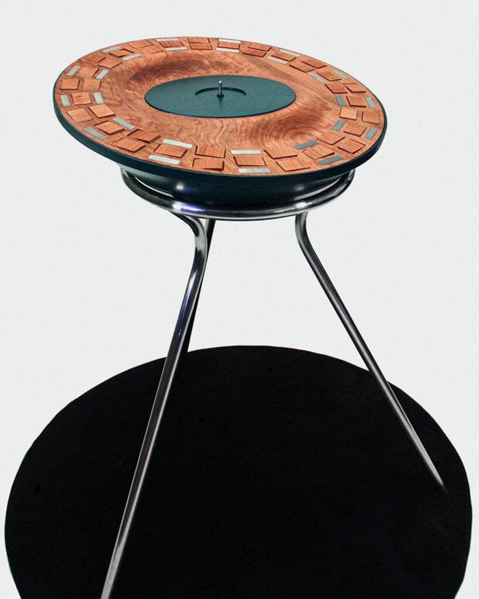 Close-up of detailed wooden tiles flipping