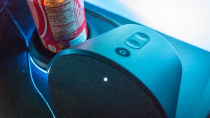 Speakers glowing with RGB lighting during gameplay