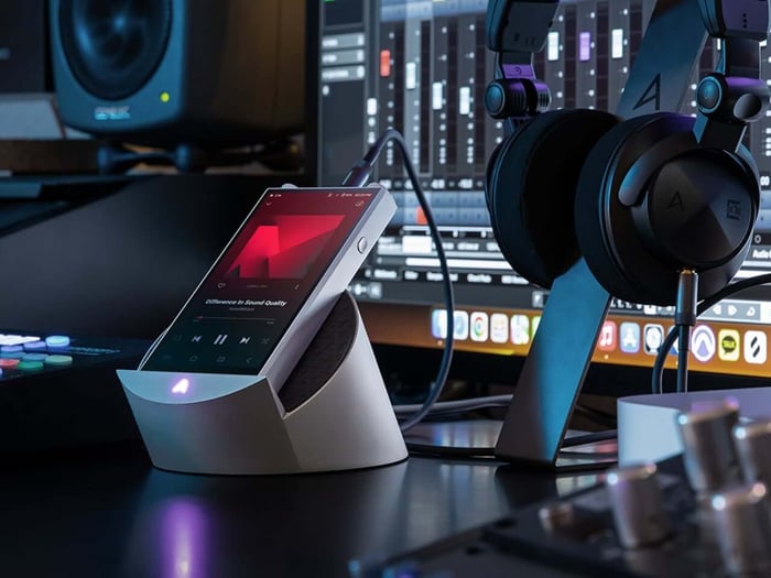 PD20 user interface shown on the small touchscreen