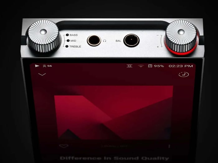 Side view showing amplifier switches and controls