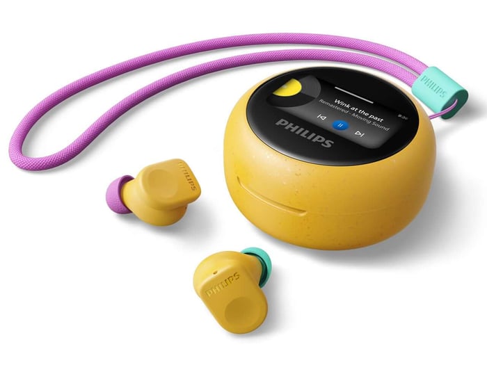Philips Moving Sound MS3 Buds with bright, playful colors