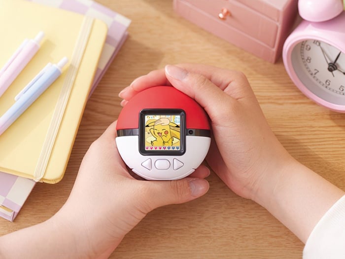Closeup of the Poke-Nade Monster Ball showing touch-sensitive shell.