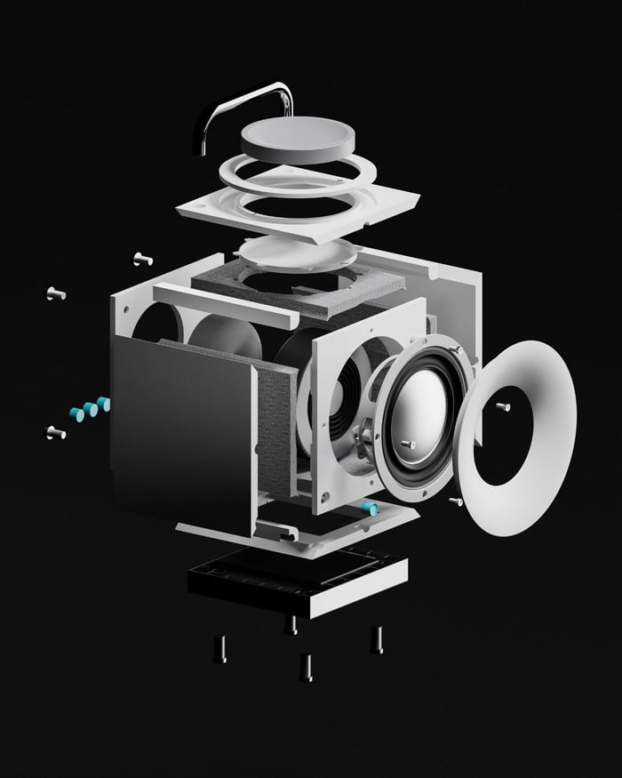 Exploded view highlighting Porty Play’s modular components