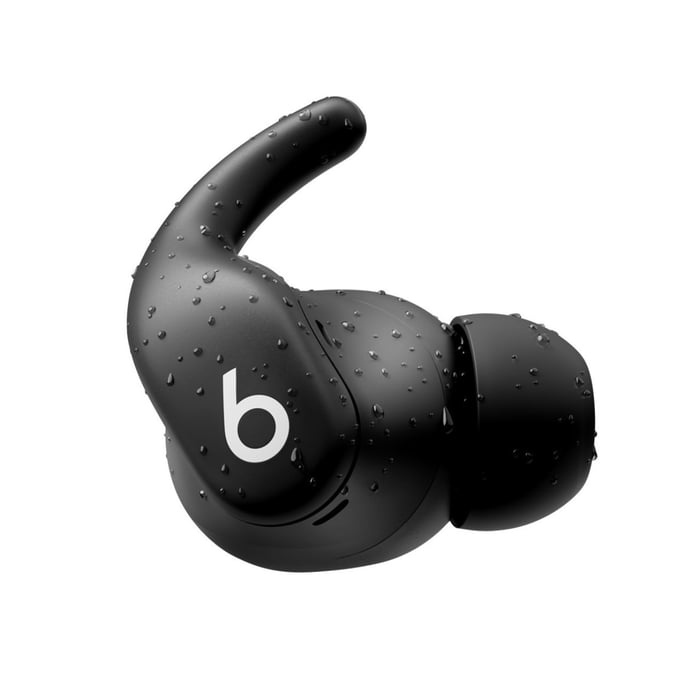 Powerbeats Fit lifestyle shot, showing earbuds packed for travel