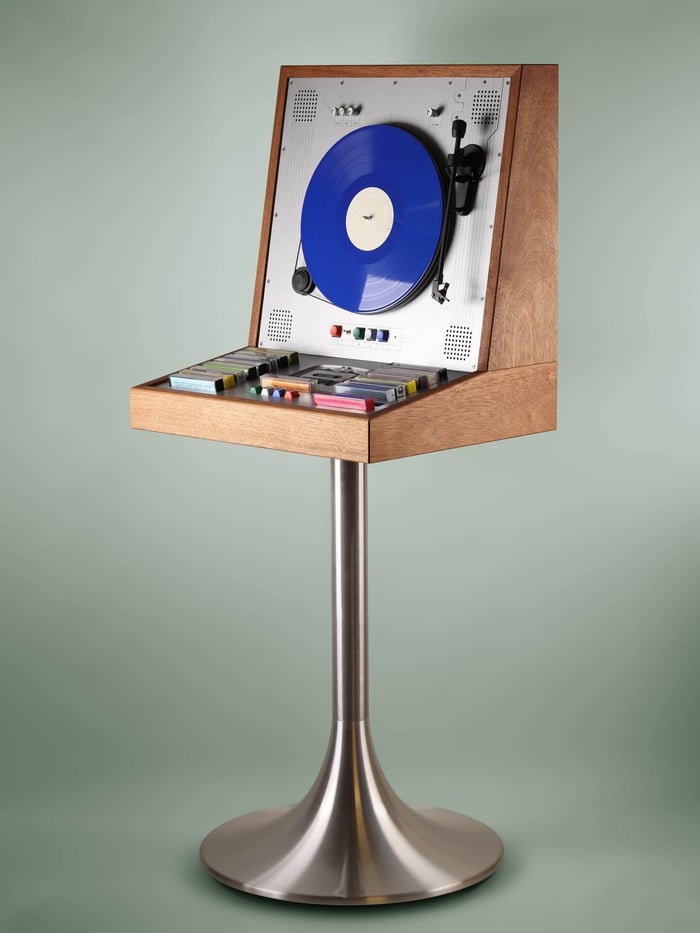 An innovative blend of retro tech and futuristic design.