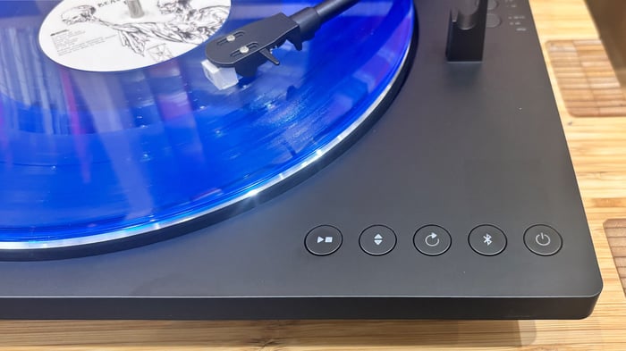 Sharp RP-TT100 vinyl player showcasing sleek design