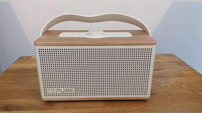 Pure Classic Aura: stylish portable speaker on countertop