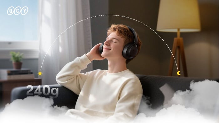 Comfort meets durability in the lightweight QCY H3S with protein leather ear cushions