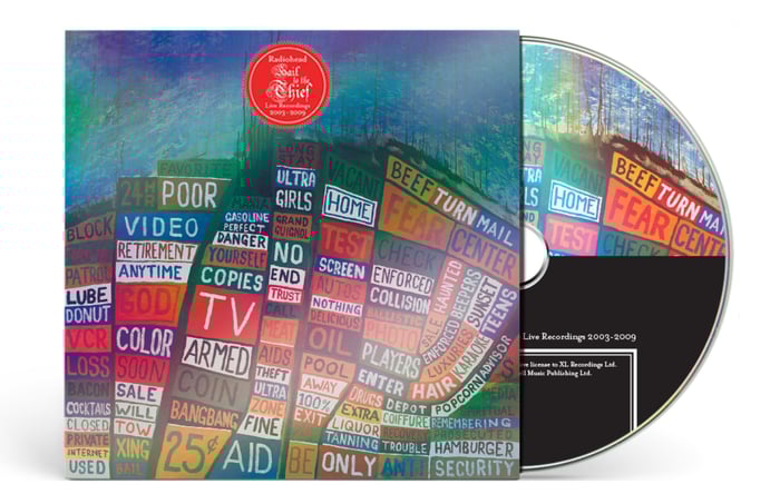 ‘HAIL TO THE THIEF LIVE RECORDINGS 2003 - 2009’ artwork CD