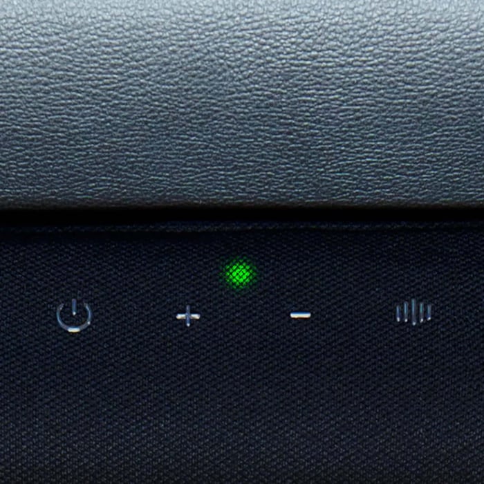 Detail of the Razer Clio X cushion and speaker housing