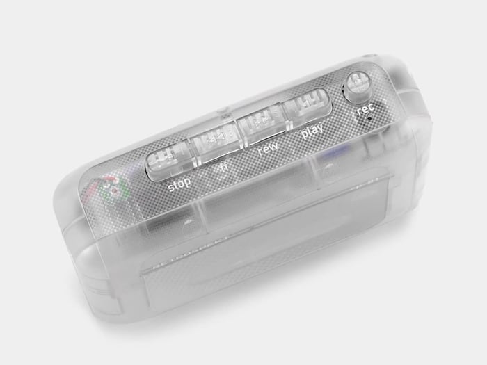 CP-81 portable cassette player in action