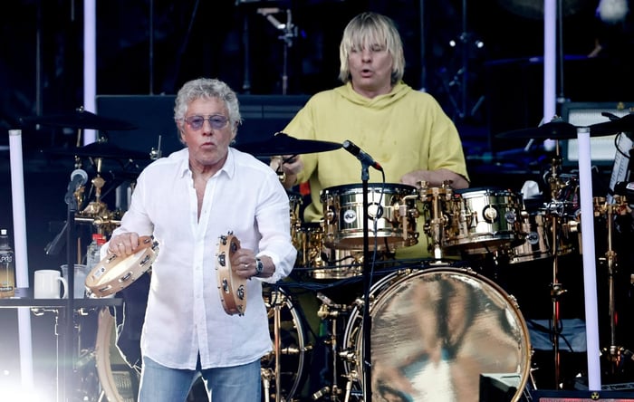The Who’s Roger Daltrey and Zak Starkey performing live