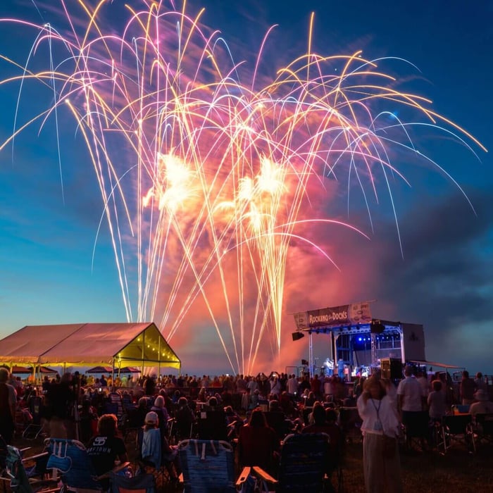 Fireworks at Rocking The Docks festival