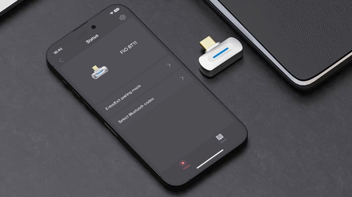 FiiO Air Link Bluetooth transmitter close-up