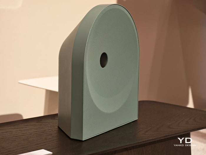 Close-up of subtle, stylish speaker design